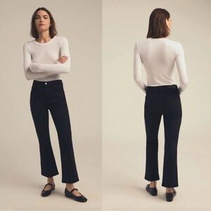 Favorite Daughter The Erin Crop Boot Jeans Women’s Size 26 Kyoto Black Stretch